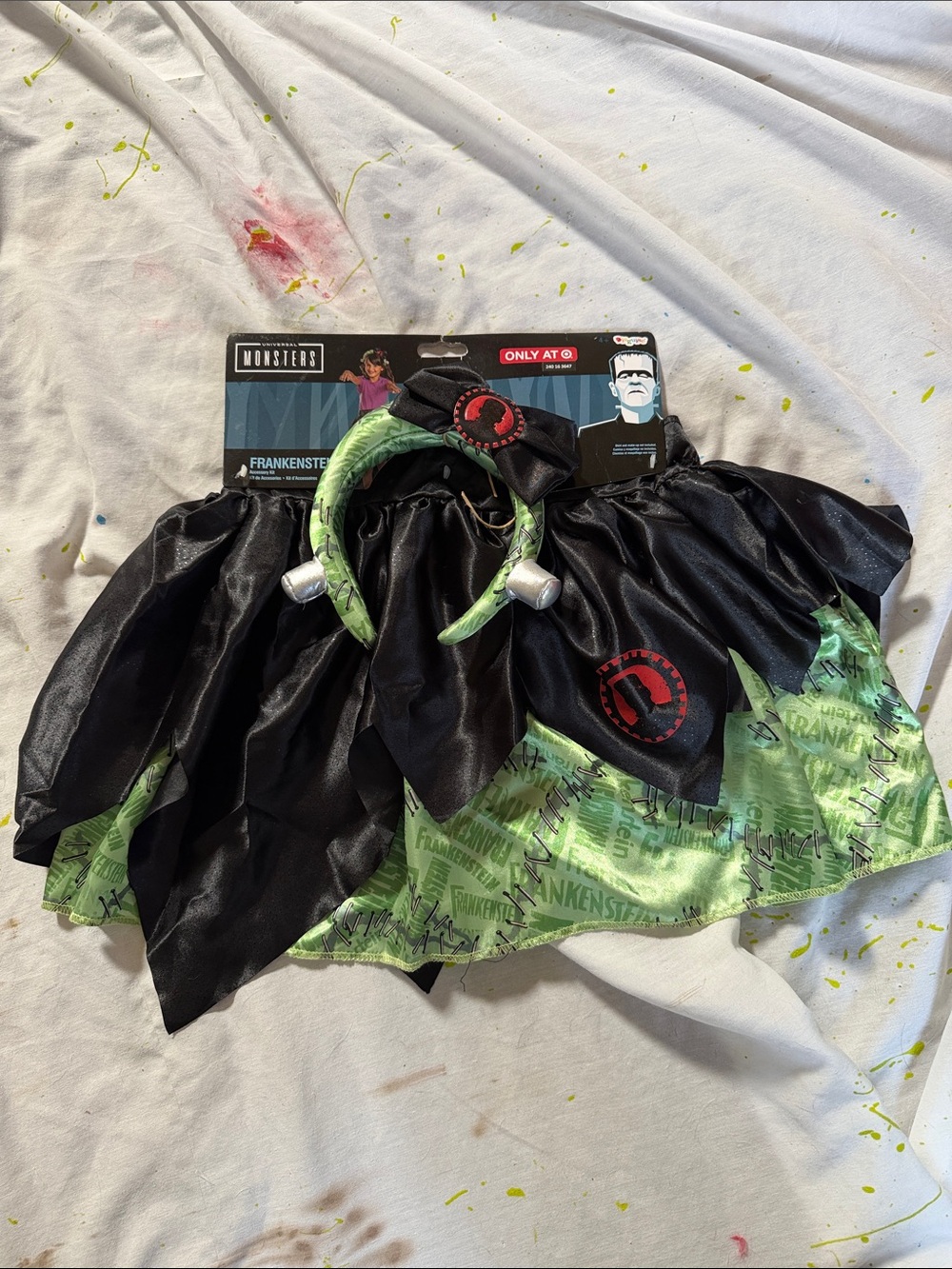 Target Kids Frankenstein Costume Headband and Cape Set - Black & Green